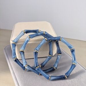 Blue and Gold Bracelet Trio